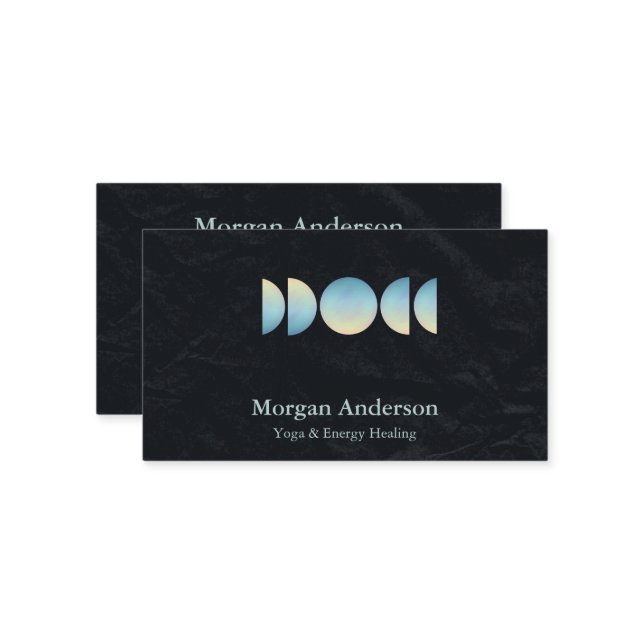 Cartão De Visita Abstrato Moon Phase Spiritual Energie Heiler (Frente/Verso In Situ)