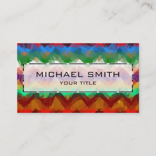 Cartão De Visita Abstrato Mosaico Art nº 10 (Frente)