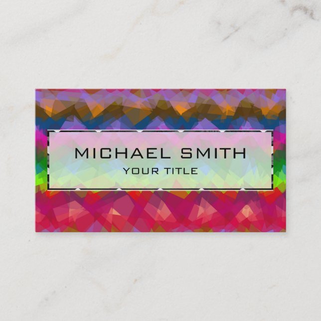 Cartão De Visita Abstrato Mosaico Art nº 12 (Frente)