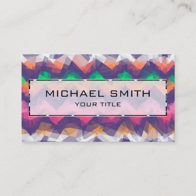Cartão De Visita Abstrato Mosaico Art nº 15 (Frente)