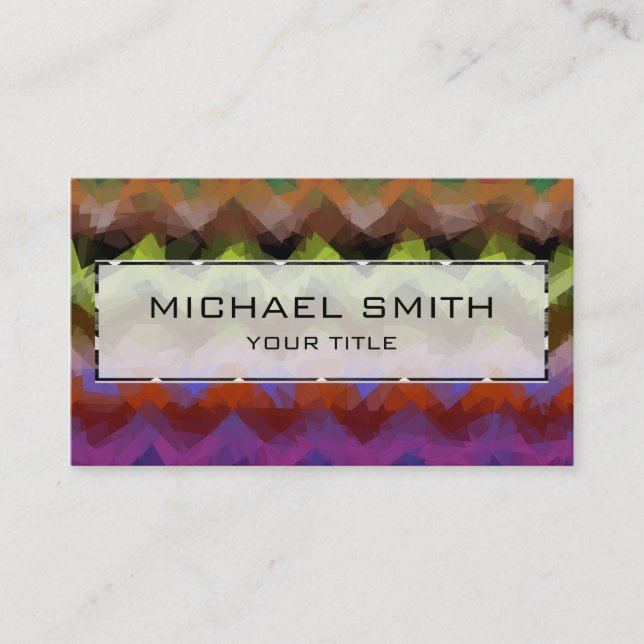 Cartão De Visita Abstrato Mosaico Art nº 4 (Frente)