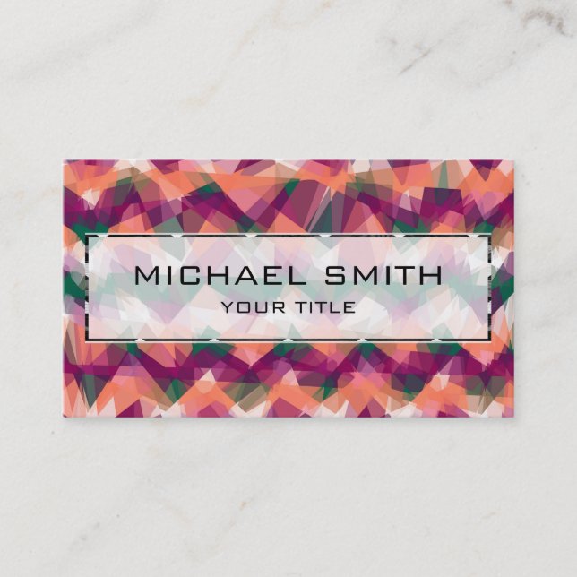 Cartão De Visita Abstrato Mosaico Art nº 8 (Frente)