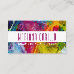 Cartão De Visita Abstrato personalizado de aquarela