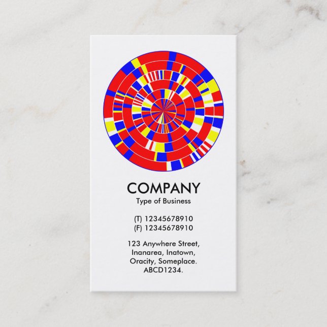 Cartão De Visita Abstrato Pi Wheel 01 (Frente)