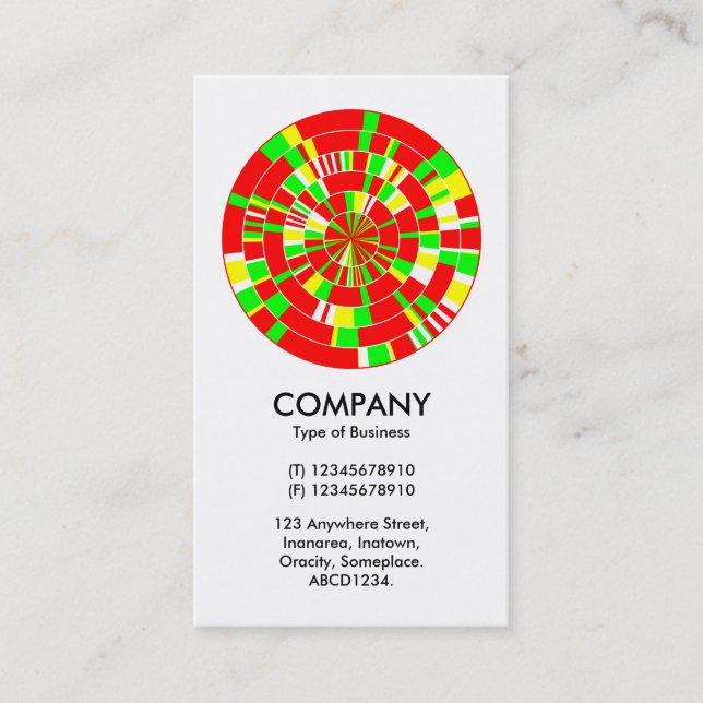 Cartão De Visita Abstrato Pi Wheel 02 (Frente)