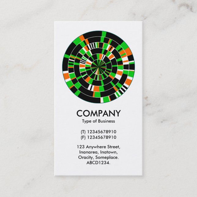 Cartão De Visita Abstrato Pi Wheel 06 (Frente)