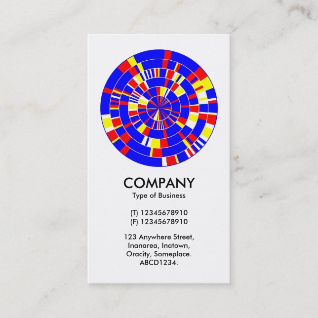 Cartão De Visita Abstrato Pi Wheel 08 (Frente)