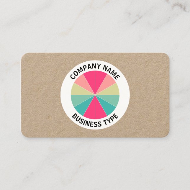 Cartão De Visita Abstrato Pie 01 - kraft (Frente)