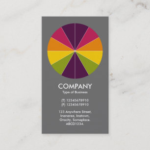 Cartão De Visita Abstrato Pie 02 - Cinza nº 6a6a6a