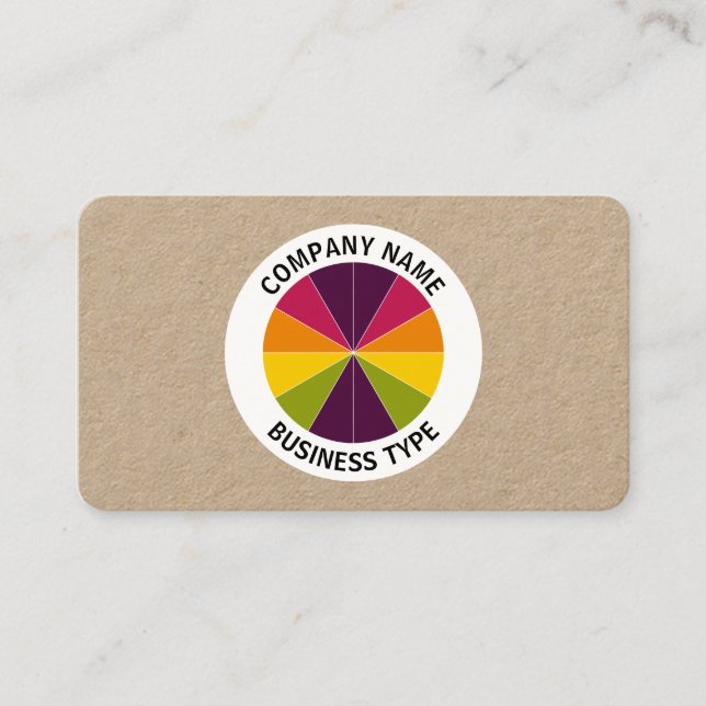 Cartão De Visita Abstrato Pie 02 - kraft (Frente)