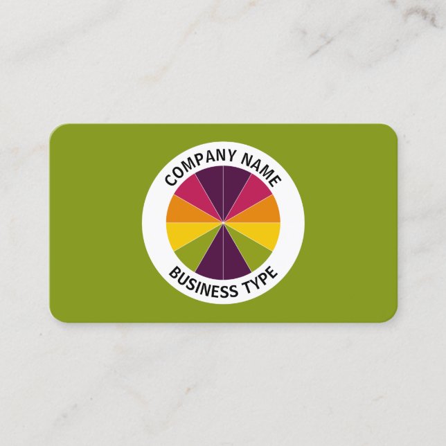 Cartão De Visita Abstrato Pie 02 - Verde #809711 (Frente)