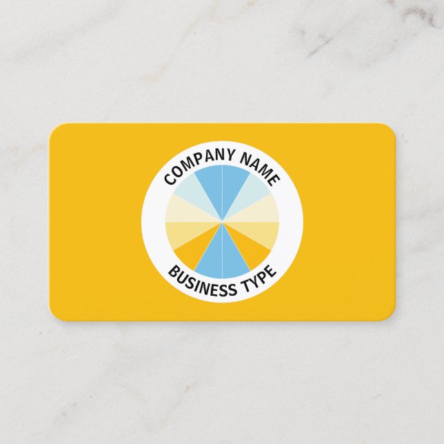 Cartão De Visita Abstrato Pie 04 - Âmbar #F8BC08 (Frente)