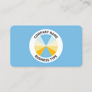 Cartão De Visita Abstrato Pie 04 - Azul #76BCE5