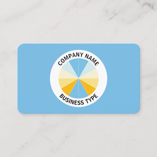 Cartão De Visita Abstrato Pie 04 - Azul #76BCE5 (Frente)