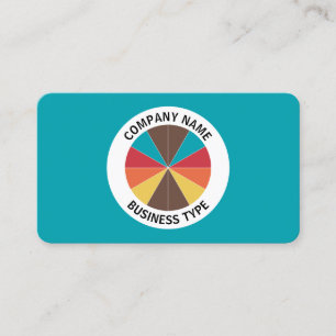 Cartão De Visita Abstrato Pie 05 - Azul #009FAE