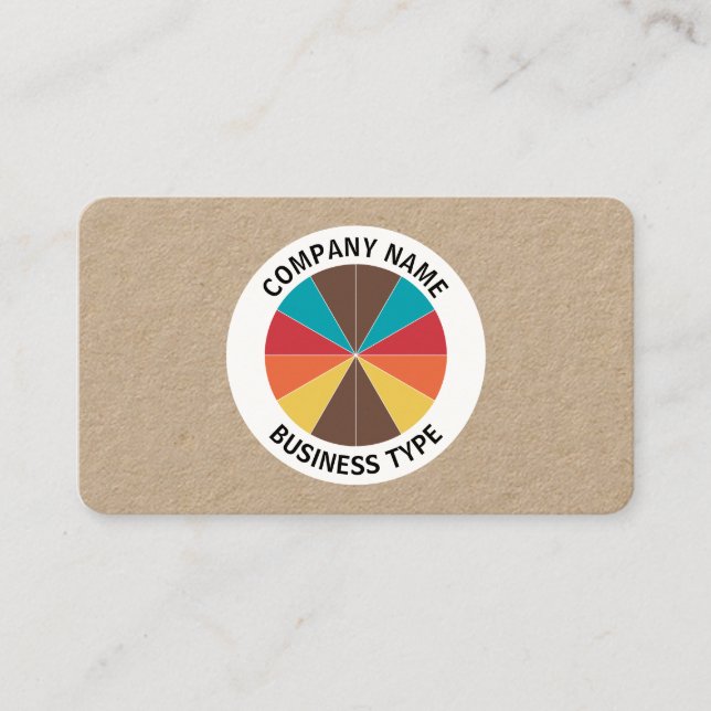 Cartão De Visita Abstrato Pie 05 - kraft (Frente)