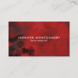 Cartão De Visita Abstrato preto e vermelho moderno - Criativo e art