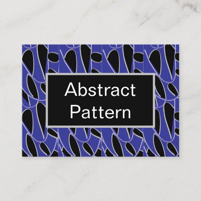 Cartão De Visita Abstrato preto roxo (Frente)