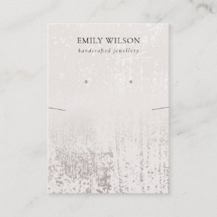 Cartão De Visita Abstrato Silver Rain Aqua Necklace Earração