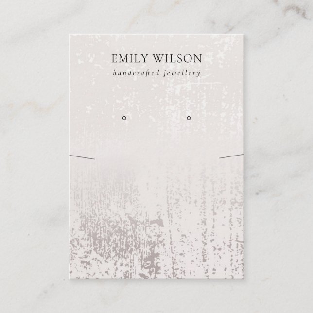 Cartão De Visita Abstrato Silver Rain Aqua Necklace Earração (Frente)