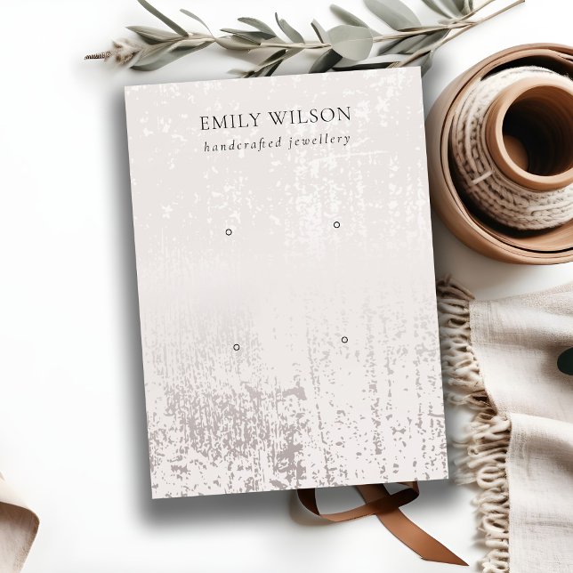 Cartão De Visita Abstrato Silver Rainfall 2 Stud Earring (Criador carregado)