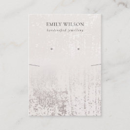 Cartão De Visita Abstrato Silver Rainfall Necklace Earration 