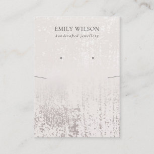 Cartão De Visita Abstrato Silver Rainfall Necklace Earration