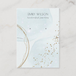 Cartão De Visita Abstrato Sky Blue Necklace Earration