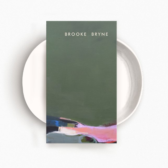 Cartão De Visita Abstrato Verde Artístico (artistic green 
abstract art business cards)