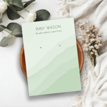 Abstrato Verde limão Waves Stud Earring Display