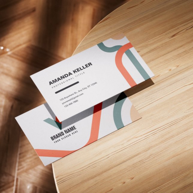 Cartão De Visita Abstrato Watercolor (Criador carregado)