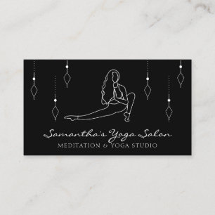 Cartão De Visita Academia de Fitness Yoga Pilates Geometria Secreta