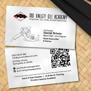 Cartão De Visita Academia de Jiu-Jitsu Brasileiro & Instrutor