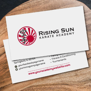 Cartão De Visita Academia Karate - Ascensão Sun Kanji