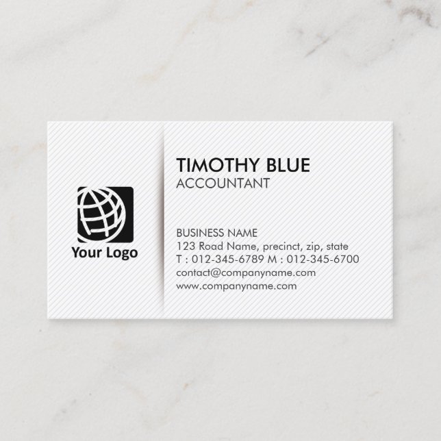 Cartão De Visita Accountant Finance Simple Business Card (Frente)