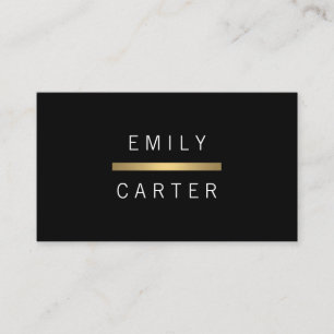 Cartão De Visita Acento minimalista do bar Dourado