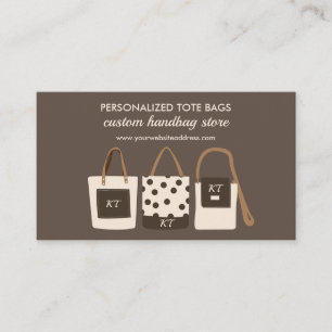 Cartão De Visita Acessórios de Moda Marrom de Designer Bolsas