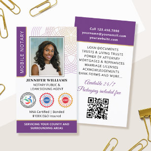 Cartão De Visita Acreditação Código QR de Foto Pública Notícia Púrp