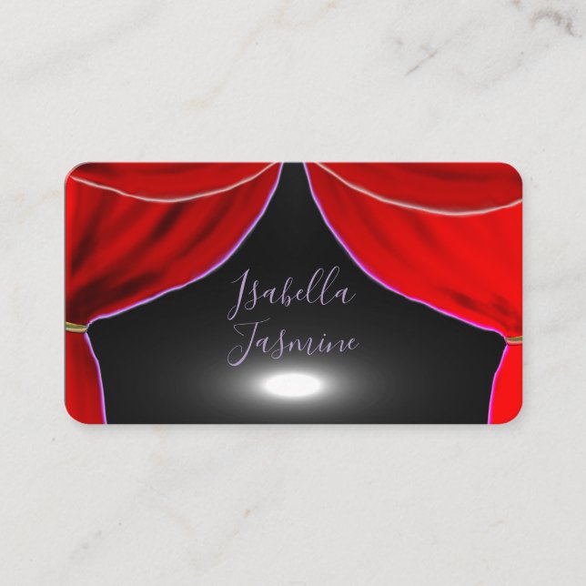 Cartão De Visita Actress actor influencer psychic  business card (Frente)