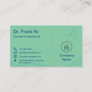 Cartão De Visita Acupuncture Business Card TCM Business card