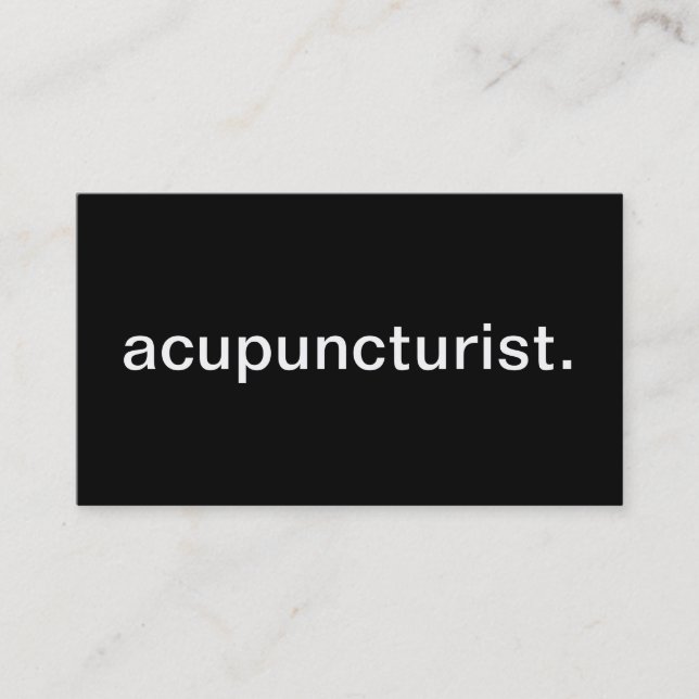 Cartão De Visita Acupuncturist (Frente)