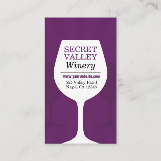 Cartão De Visita Adega roxa moderna