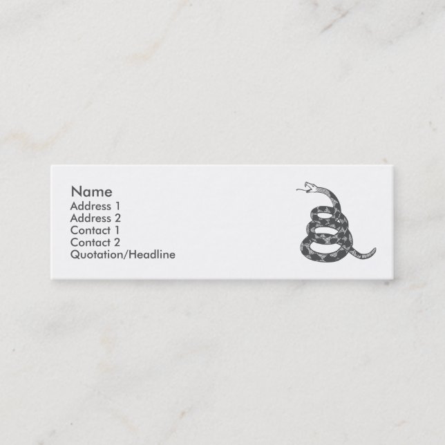 Cartão de visita adiantado do ferro do chocalho (Frente)