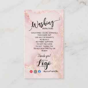 Cartão De Visita ADICIONAR AS PLACAS DE CUIDADOS DAS SUAS Instruçõe