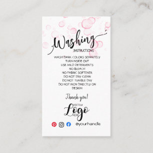 Cartão De Visita ADICIONAR AS PLACAS DE CUIDADOS DAS SUAS Instruçõe