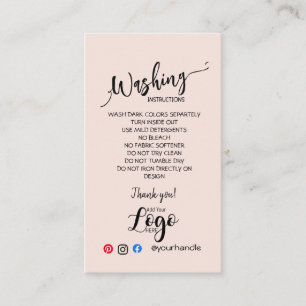 Cartão De Visita ADICIONAR AS PLACAS DE CUIDADOS DAS SUAS Instruçõe