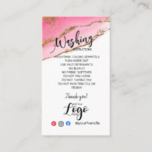 Cartão De Visita ADICIONAR AS PLACAS DE CUIDADOS DAS SUAS Instruçõe