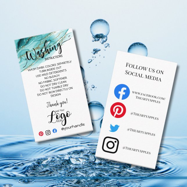 Cartão De Visita ADICIONAR AS PLACAS DE CUIDADOS DAS SUAS Instruçõe (Criador carregado)