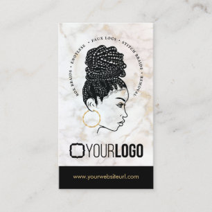 Cartão De Visita Adicionar Cabelo de Logotipo Travagem Salon Braid 