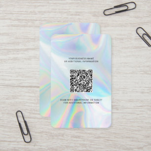 Cartão De Visita Adicionar logotipo da empresa Código QR DIY Hologr